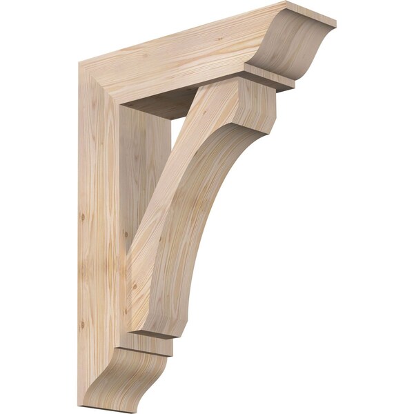 Ekena Millwork Legacy Traditional Smooth Bracket w/ Offset Brace, Douglas Fir, 7 1/2"W x 26"D x 34"H BKT0806X26X34LEC01SDF - main
